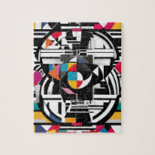 抽象芸術色モダンカオス陰謀 ジグソーパズル (縦)