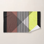 抽象芸術色モダン茶色イエローレモンホワイトbl バスタオルセット (ハンドタオル)