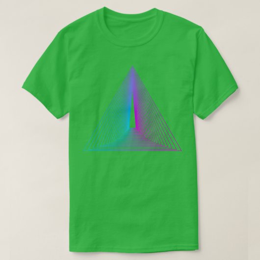 抽象芸術色三角形 Tシャツ (デザイン正面)
