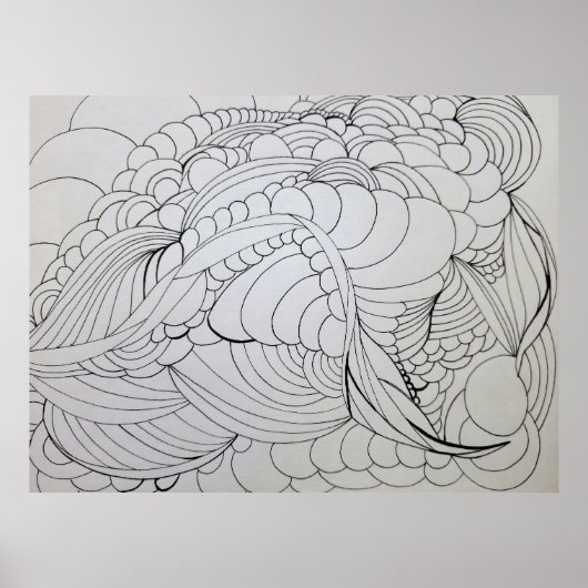 抽象芸術色付けページ ポスター (正面)