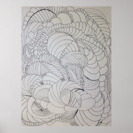 抽象芸術色付けページ ポスター