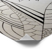 抽象芸術色付けページ ポスター (角)