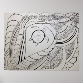 抽象芸術色付けページ ポスター