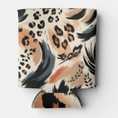 抽象芸術色彩の鮮やかエキゾチックアニマルプリントヒョウ 缶クーラー (正面)