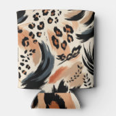 抽象芸術色彩の鮮やかエキゾチックアニマルプリントヒョウ 缶クーラー (裏面)