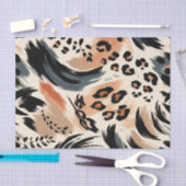 抽象芸術色彩の鮮やかエキゾチックアニマルプリントヒョウ 薄葉紙 (クラフト)