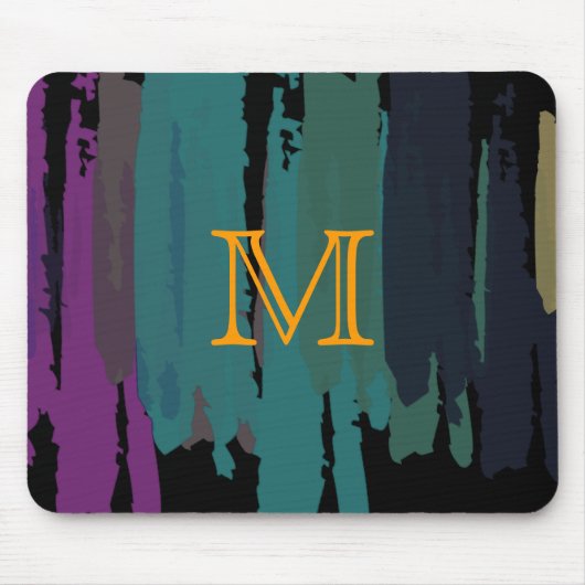 抽象芸術色彩の鮮やかカラー（ばちゃばちゃ）跳ねるアートヴィンテージ マウスパッド (正面)