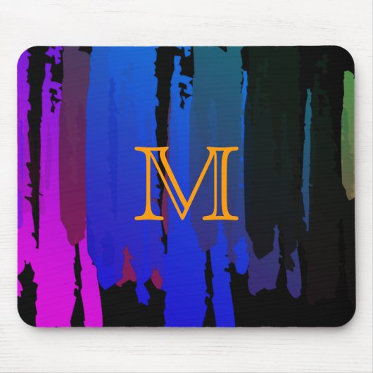 抽象芸術色彩の鮮やかカラー(ばちゃばちゃ)跳ねるアートヴィンテージ マウスパッド (正面)