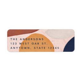 抽象芸術色彩の鮮やかシェイプズホリデー差出人住所 ラベル