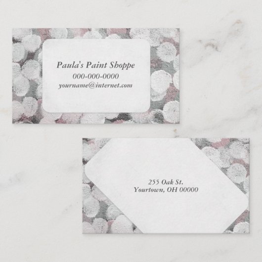 抽象芸術色彩の鮮やか円パターン 名刺 (正面/裏面)