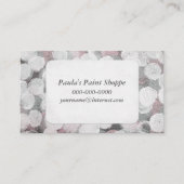 抽象芸術色彩の鮮やか円パターン 名刺 (正面)