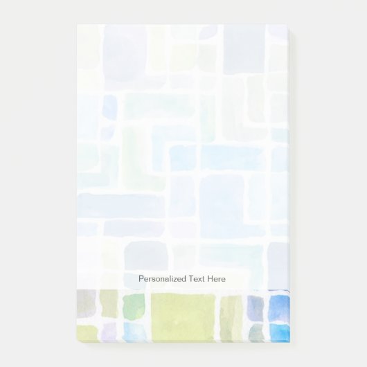 抽象芸術色彩の鮮やか水色の背景。 ポストイット (正面)