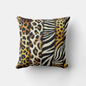 抽象芸術色彩の鮮やか混合野生アニマルプリント クッション (裏面)