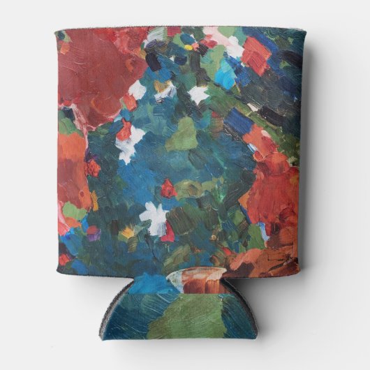 抽象芸術色彩の鮮やか背景 缶クーラー (正面)