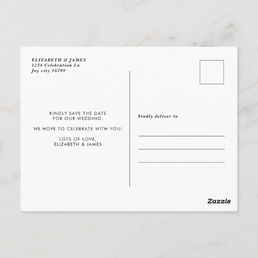 抽象芸術色彩の鮮やかSage Green日付の保存 ポストカード (裏面)