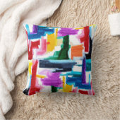 抽象芸術色数々のの水彩付き装飾用クッション クッション (ブランケット)