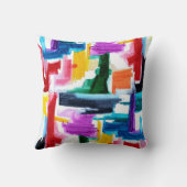 抽象芸術色数々のの水彩付き装飾用クッション クッション (裏面)