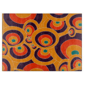 抽象芸術色楕円カットボード – デコモダンール カッティングボード (正面)