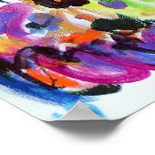 抽象芸術色渦 ポスター (角)