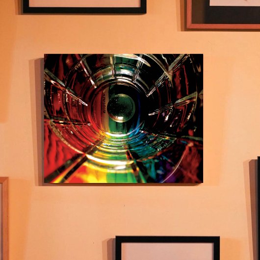 抽象芸術色鉛筆虹 キャンバスプリント