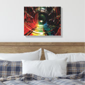 抽象芸術色鉛筆虹 キャンバスプリント (インサイチュ (寝室))