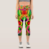 抽象芸術色 カプリレギンス (正面)