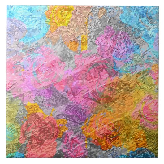 抽象芸術色 タイル (正面)