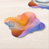 抽象芸術色 ペーパーコースター (アングル)