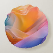 抽象芸術色 ラウンドクッション (裏面)