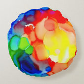 抽象芸術色 ラウンドクッション (裏面)