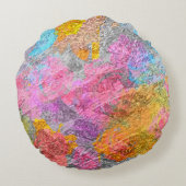 抽象芸術色 ラウンドクッション (裏面)