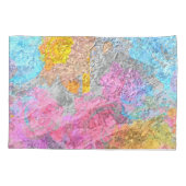 抽象芸術色 枕カバー (裏面-左)