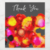 抽象芸術色（赤） ワインラベル (シングルラベル)