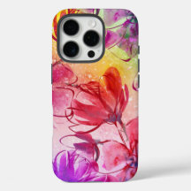 抽象芸術花と温水カラー