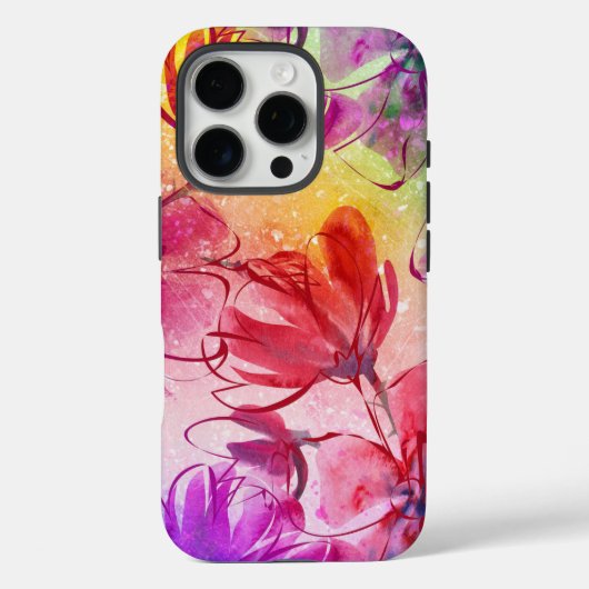 抽象芸術花と温水カラー Case-Mate iPhoneケース (裏面)