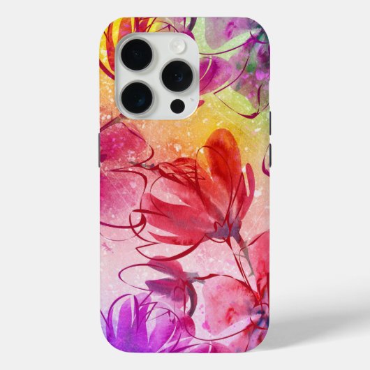 抽象芸術花と温水カラー Case-Mate iPhoneケース (裏面)