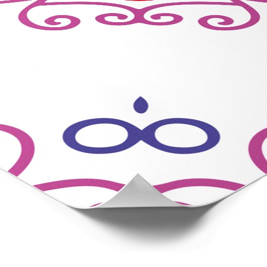 抽象芸術花のパターンdesignabstract, art, home ポスター (角)