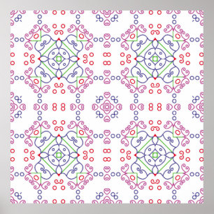 抽象芸術花のパターンdesignabstract, art, home ポスター