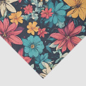 抽象芸術花の模様 薄葉紙 (詳細)