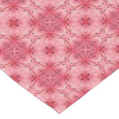 抽象芸術花びらソフトコーラルピンク ショートテーブルランナー (コーナー)