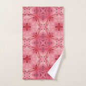 抽象芸術花びらソフトコーラルピンク バスタオルセット (ハンドタオル)