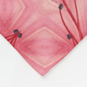 抽象芸術花びらソフトコーラルピンク フリースブランケット (角)