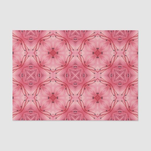 抽象芸術花びらソフトコーラルピンク 薄葉紙 (正面)