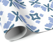 抽象芸術花びらパターン ラッピングペーパー (ロールコーナー)