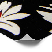 抽象芸術花アート水彩模様。 ポスター (角)