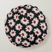 抽象芸術花アート水彩模様。 ラウンドクッション (裏面)