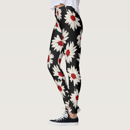 抽象芸術花アート水彩模様。 レギンス (左)