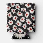 抽象芸術花アート水彩模様。 缶クーラー (正面)