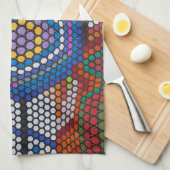 抽象芸術花キッチンタオル キッチンタオル (四つ折り)