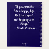 抽象芸術花デイジーブルーホワイトデイジーフローラ プランナー手帳 (裏面)